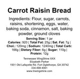 CARROT RAISIN BREAD