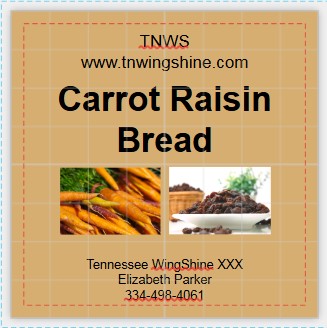 CARROT RAISIN BREAD