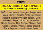 CRANBERRY MUSTARD GOURMET BARBEQUE SAUCE