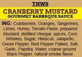 CRANBERRY MUSTARD GOURMET BARBEQUE SAUCE