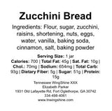 ZUCCHINI BREAD